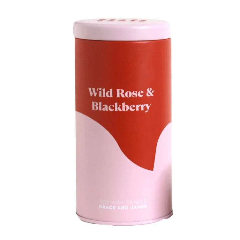 Grace & James Soy Wax Candle | Wild Rose & Blackberry available at The Honey Emporium
