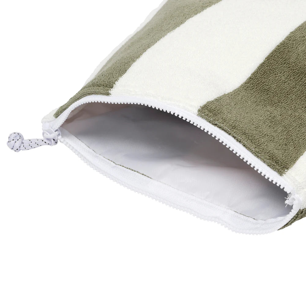 TERRY BEACH POUCH - OLIVE
