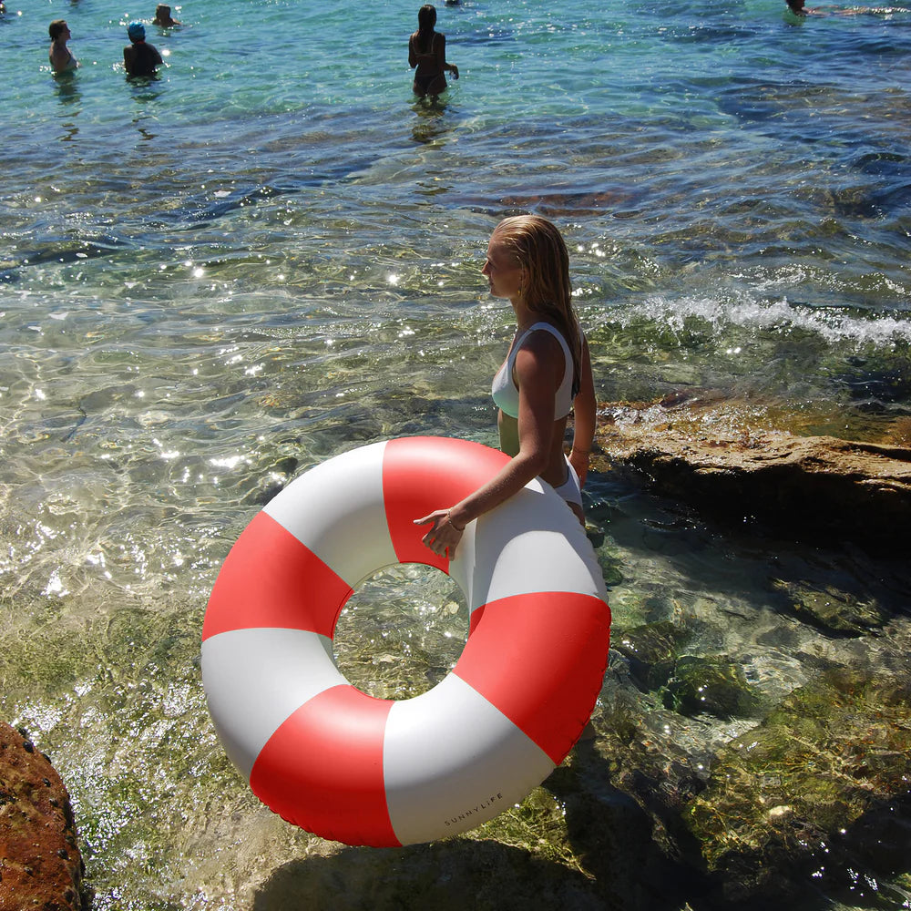SUNNYLiFE Tube Pool Ring | Red available at The Honey Emporium