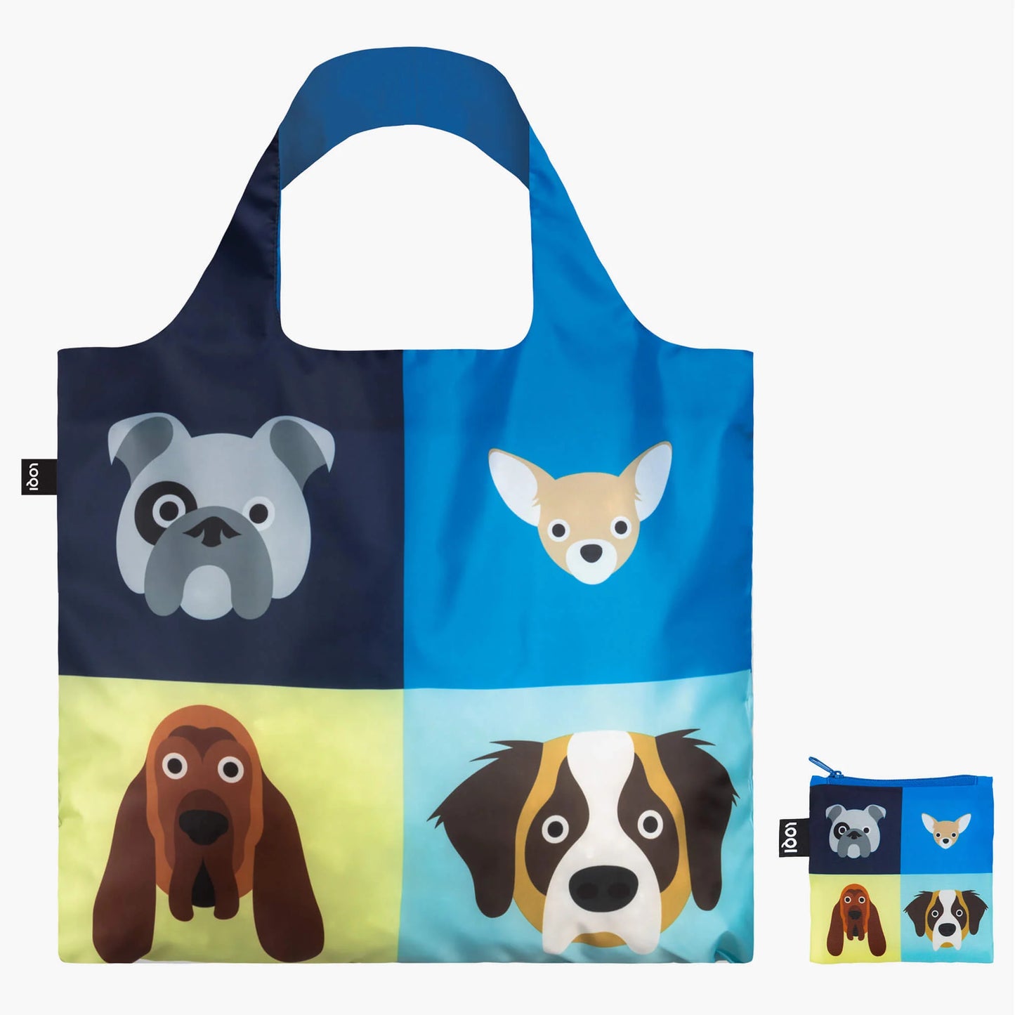 LOQI Reusable Tote Bag in Dog Print available at The Honey Emporium