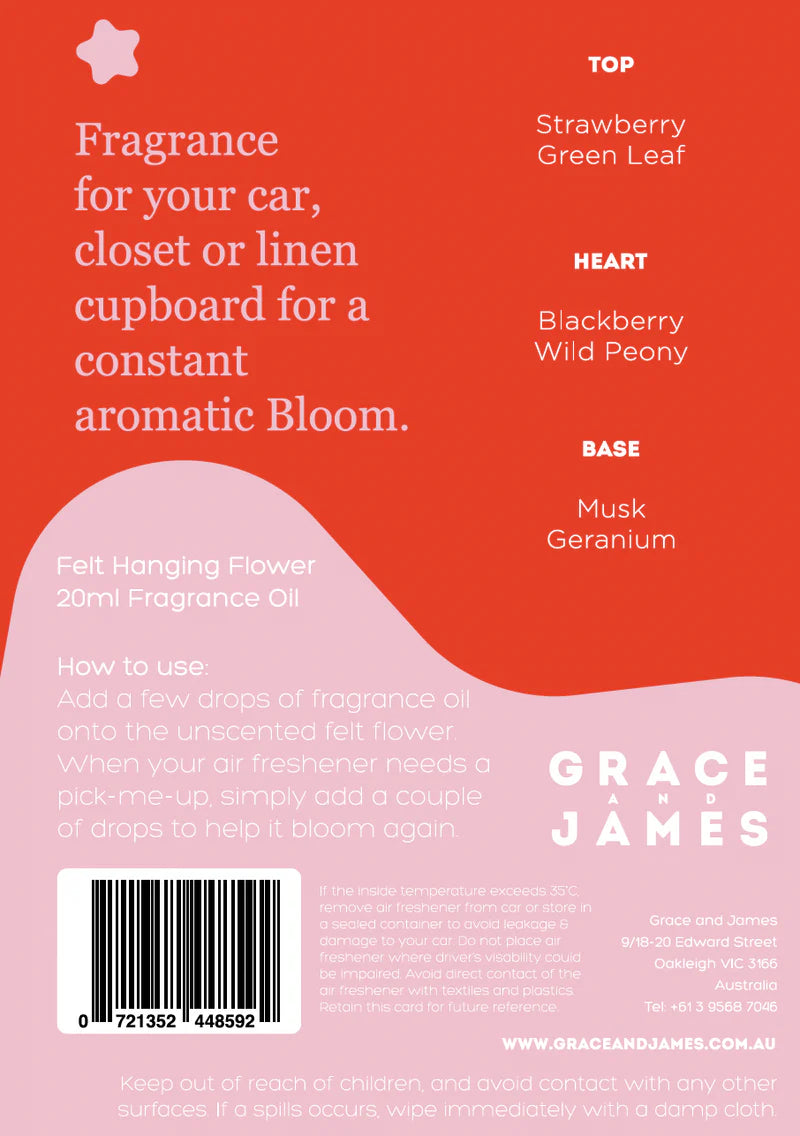 Grace & James Felt Air Freshener | Wildgrass & Driftwood