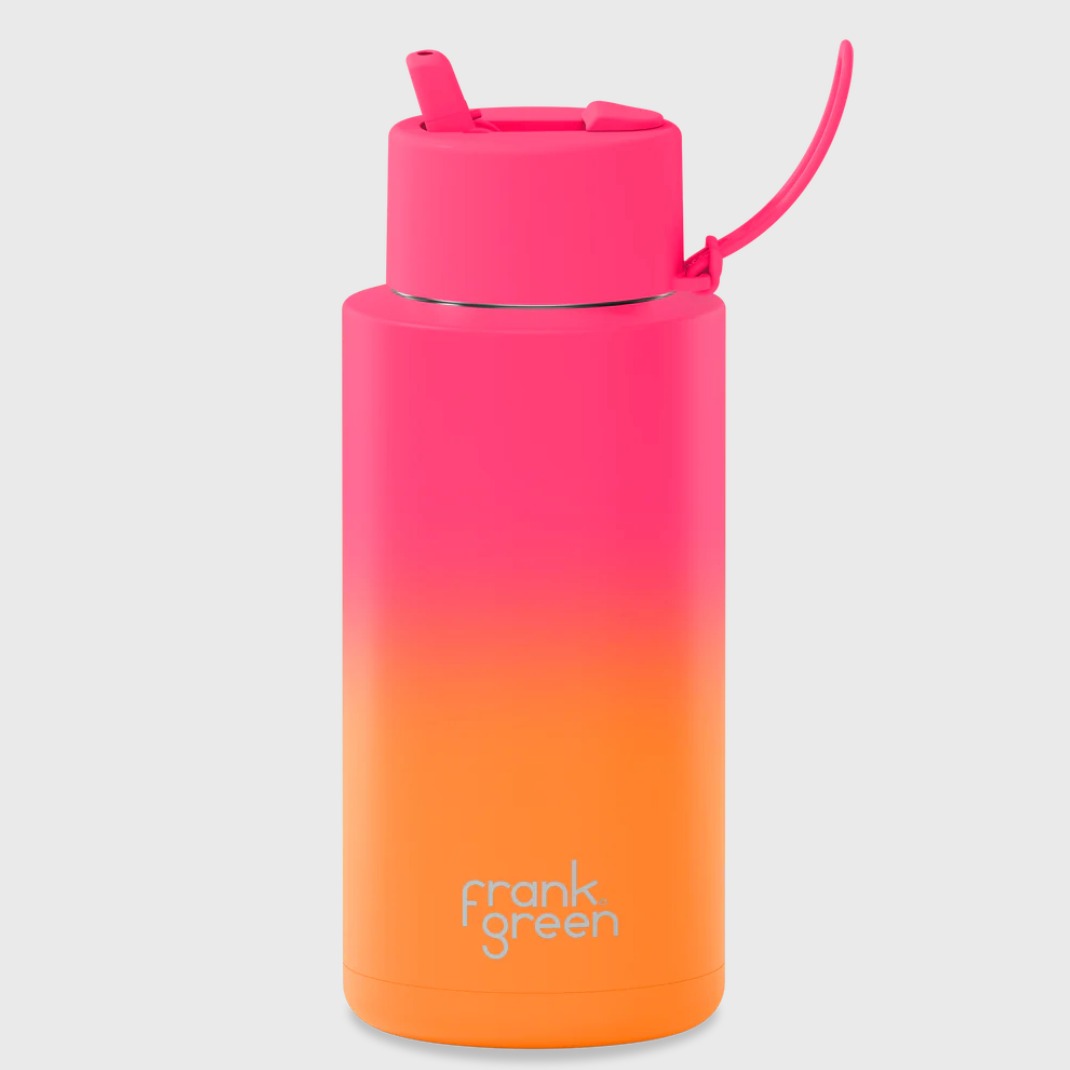 Frank Green Gradient Ceramic Reusable 1L Bottle Summer Sunset available at The Honey Emporium