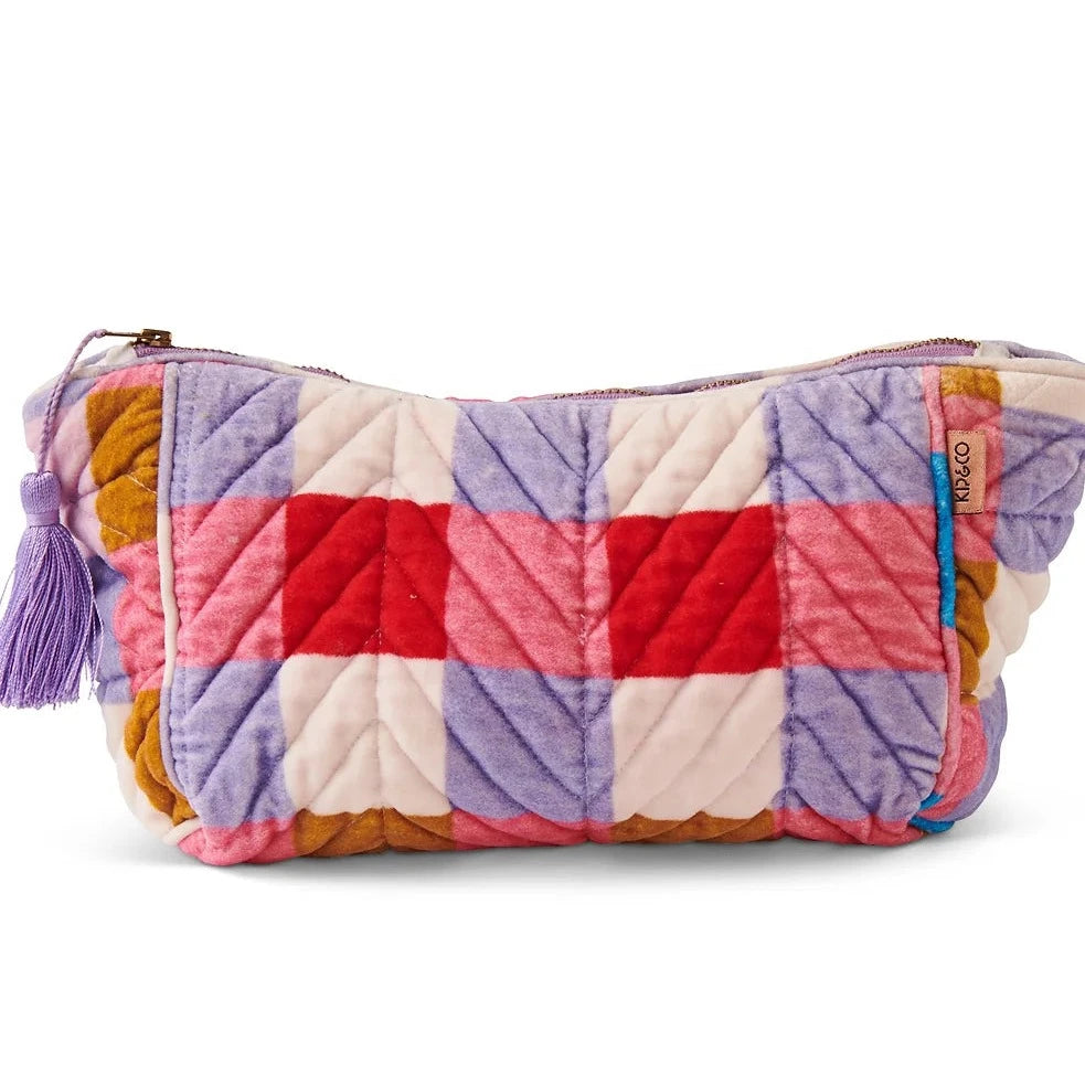Kip&Co Velvet Toiletry Bag | Summer Check available at The Honey Emporium