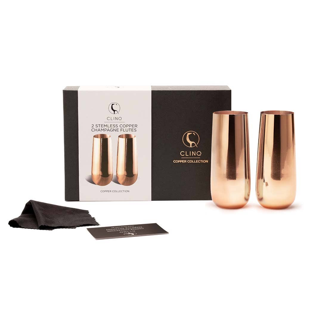 CLINQ | Stemless Champagne Flutes