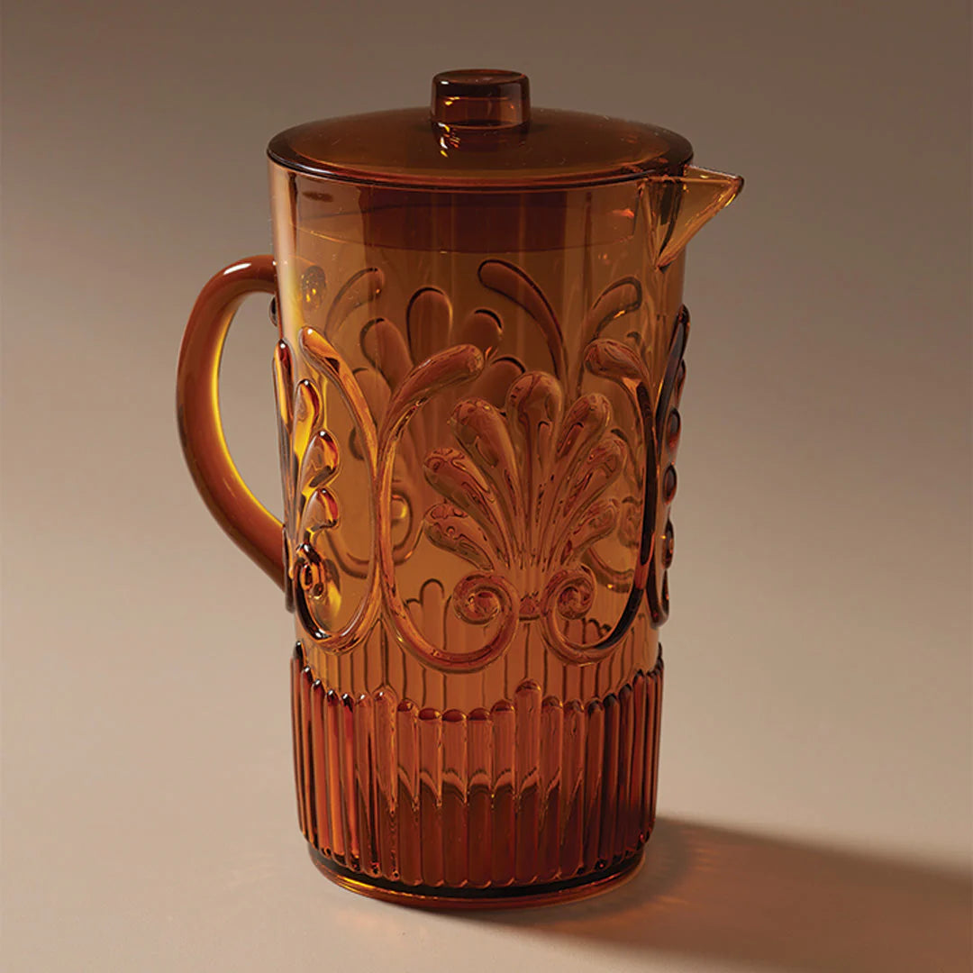 Flemington Acrylic Jug in Amber available at The Honey Emporium
