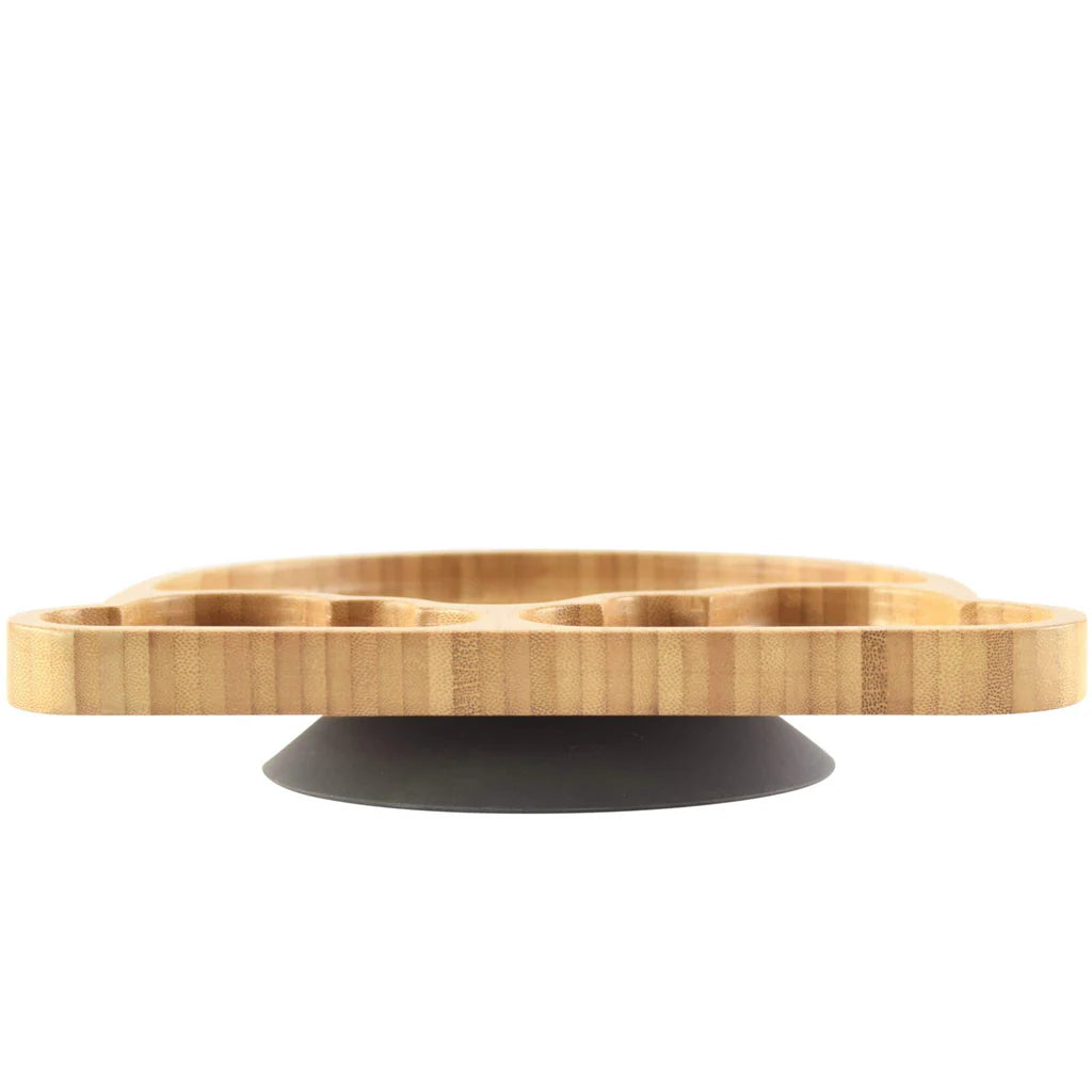 Emondo Kids Bamboo Rainbow Plate with Suction available at The Honey Emporium