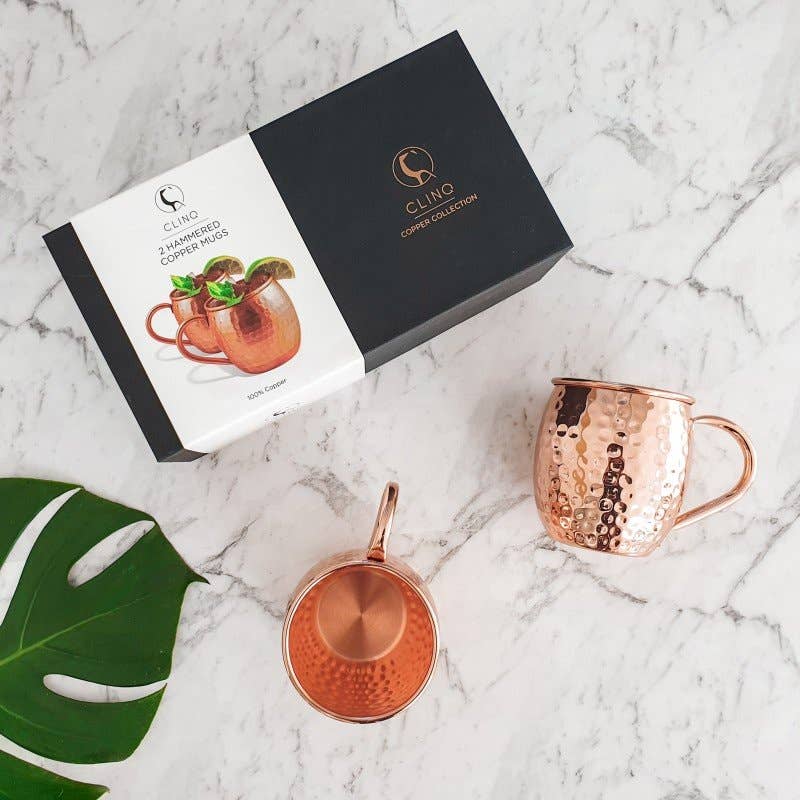 CLINQ Copper Moscow Mule Mugs Set