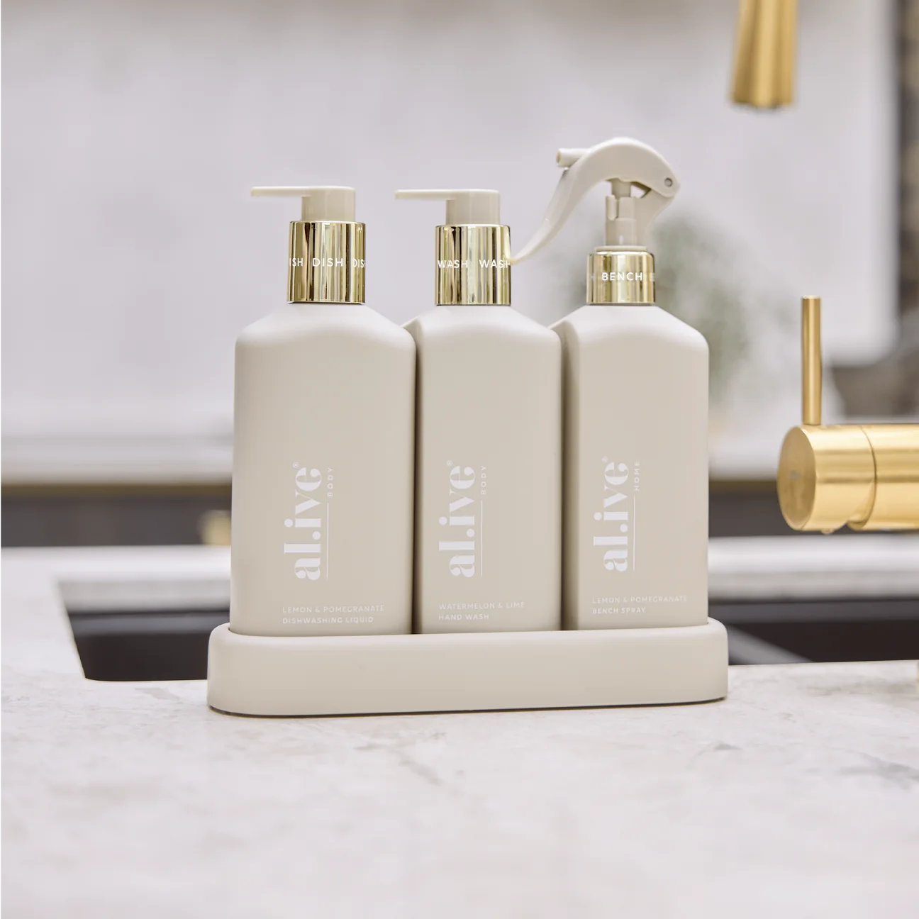 Al.ive Body Gold Edition Kitchen Trio available at The Honey Emporium