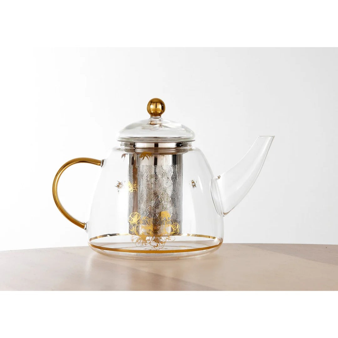 Ashdene Honey Bee Glass Teapot available at The Honey Emporium
