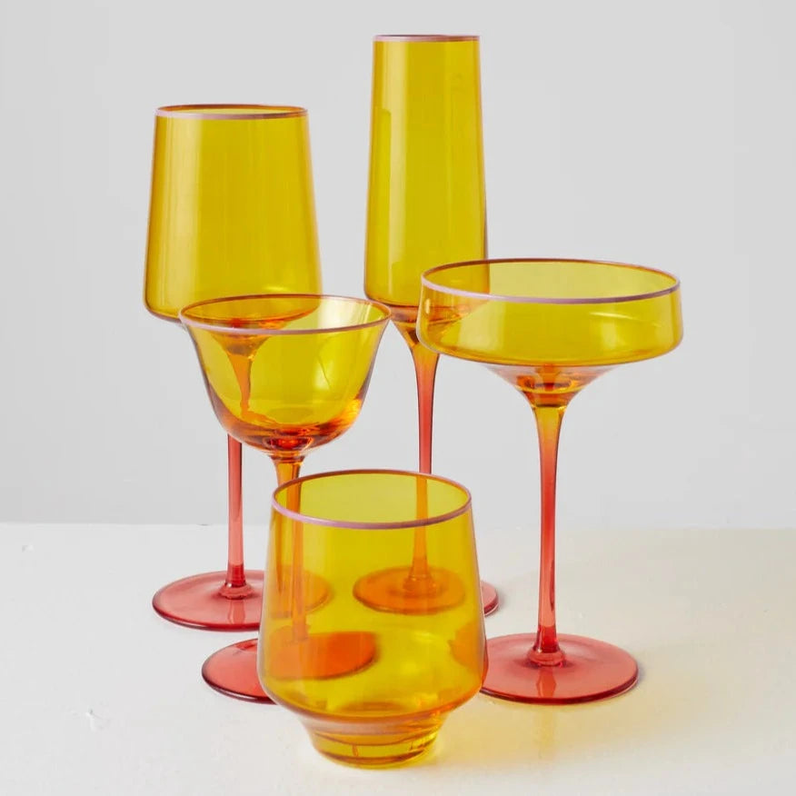 Kip&Co Champagne Glass 2 Piece Set | Tropical Punch available at The Honey Emporium