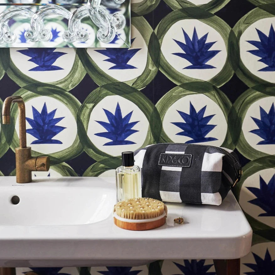 Kip&Co Toiletry Back | Black & White Gingham available at The Honey Emporium