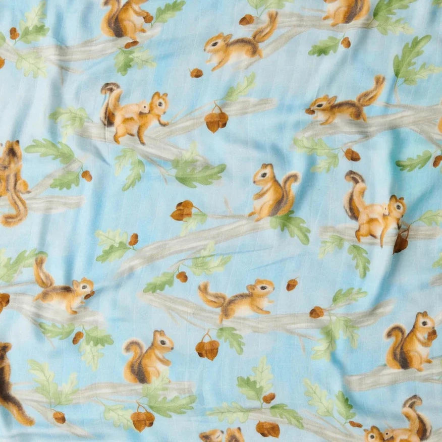 Kip&Co Bamboo Swaddle | Squirrel Scurry available at The Honey Emporium
