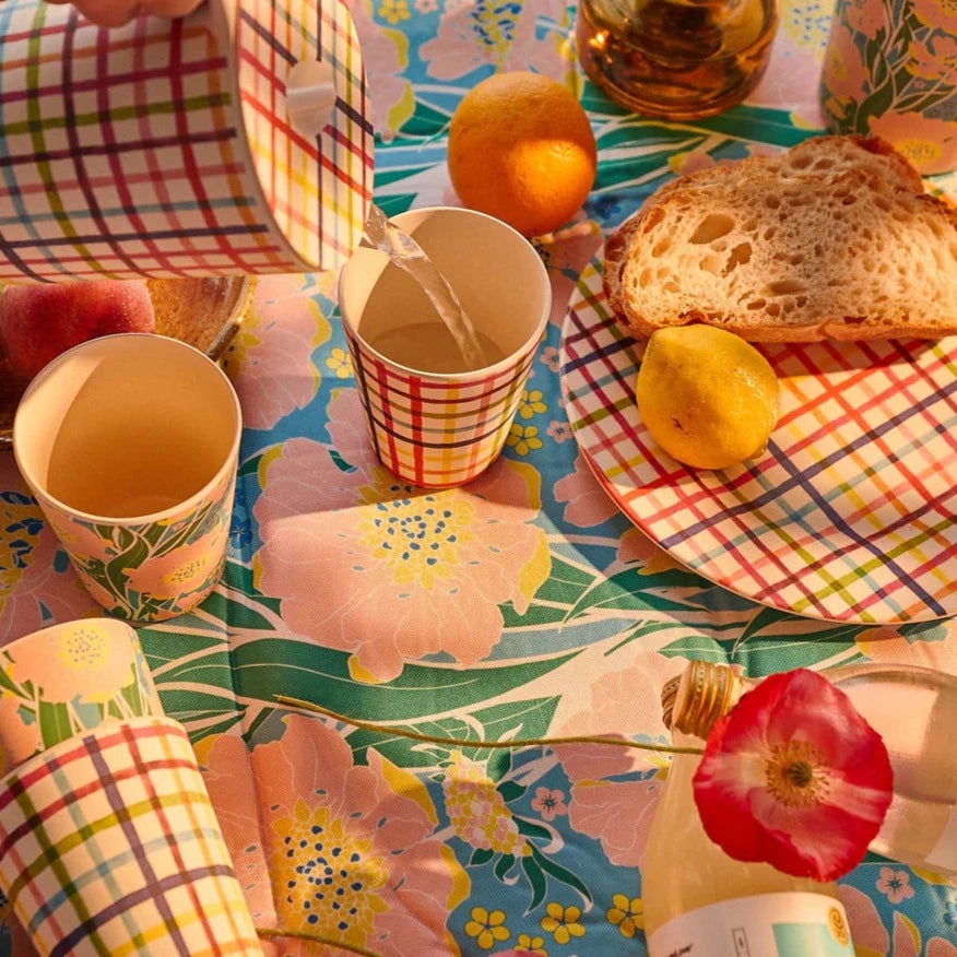 Kip&Co Picnic Check Cup | 2 Piece Set available at The Honey Emporium
