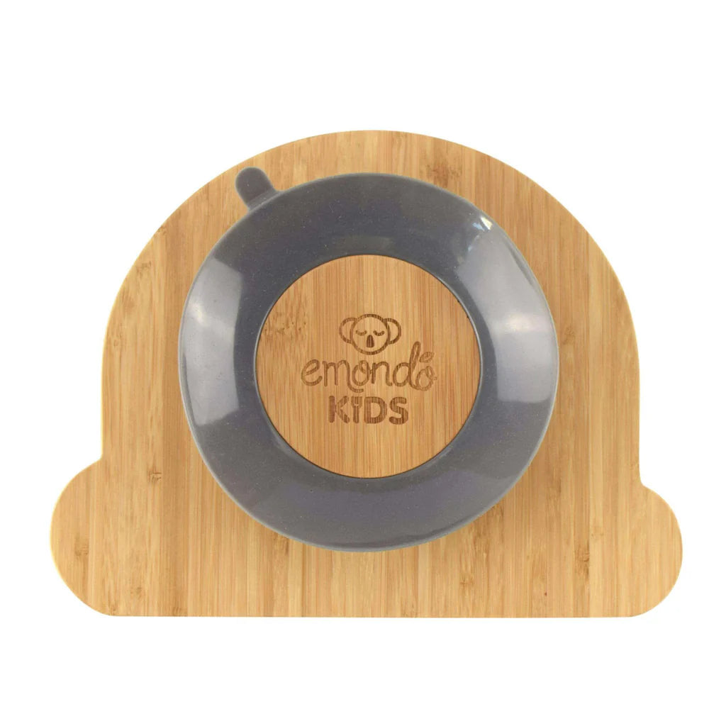 Emondo Kids Bamboo Rainbow Plate with Suction available at The Honey Emporium