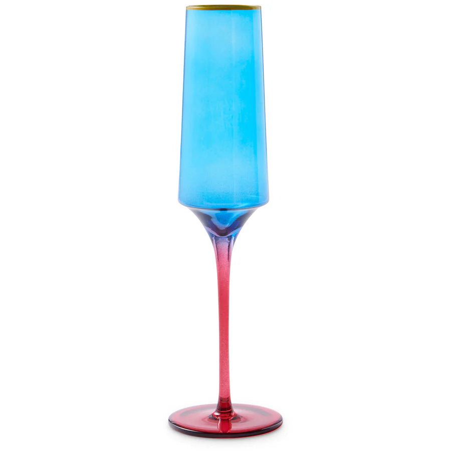 Kip&Co Champagne Glass 2 Piece Set | Sapphire Delight available at The Honey Emporium