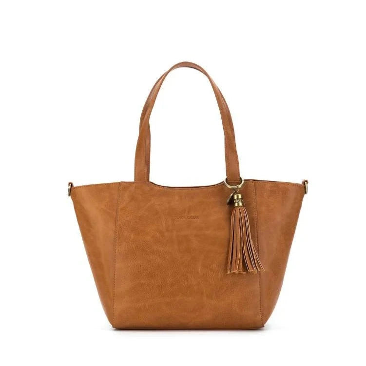 Black Caviar Liana 3 Piece Handbag Set | Tan available at The Honey Emporium