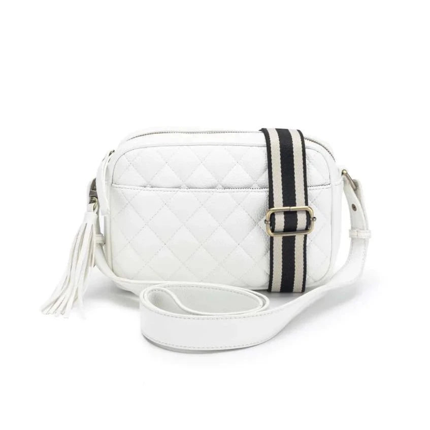 Black Caviar Mattea Crossbody in White available at The Honey Emporium