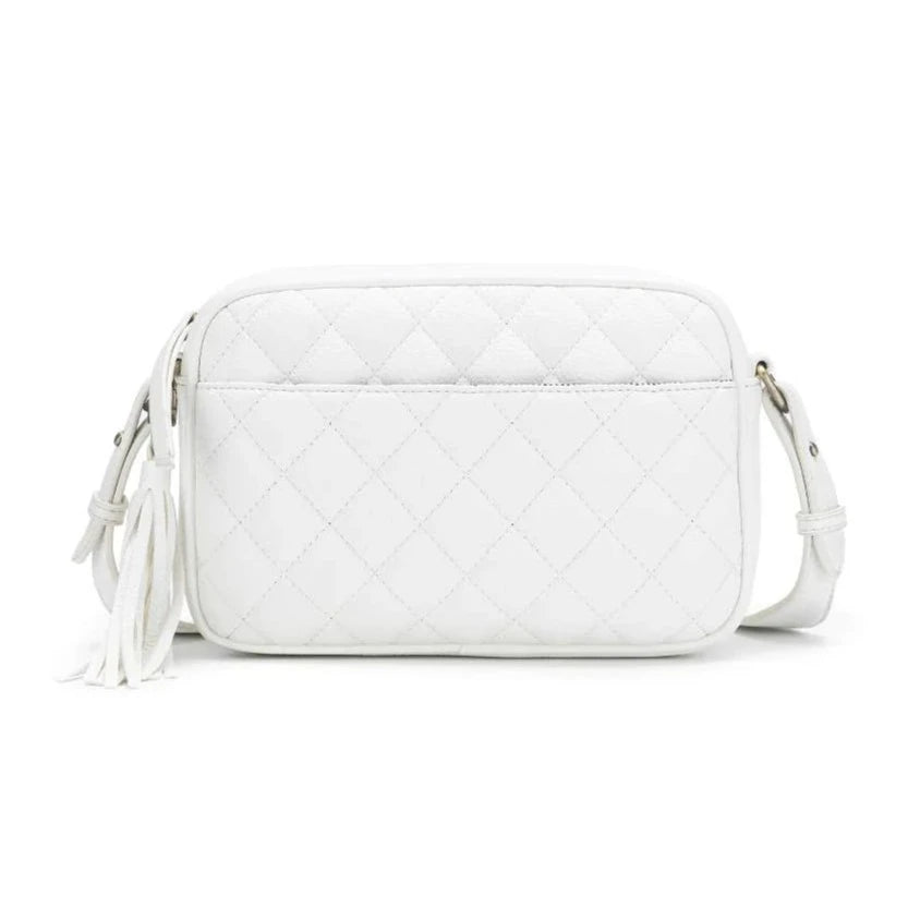 Black Caviar Mattea Crossbody in White available at The Honey Emporium