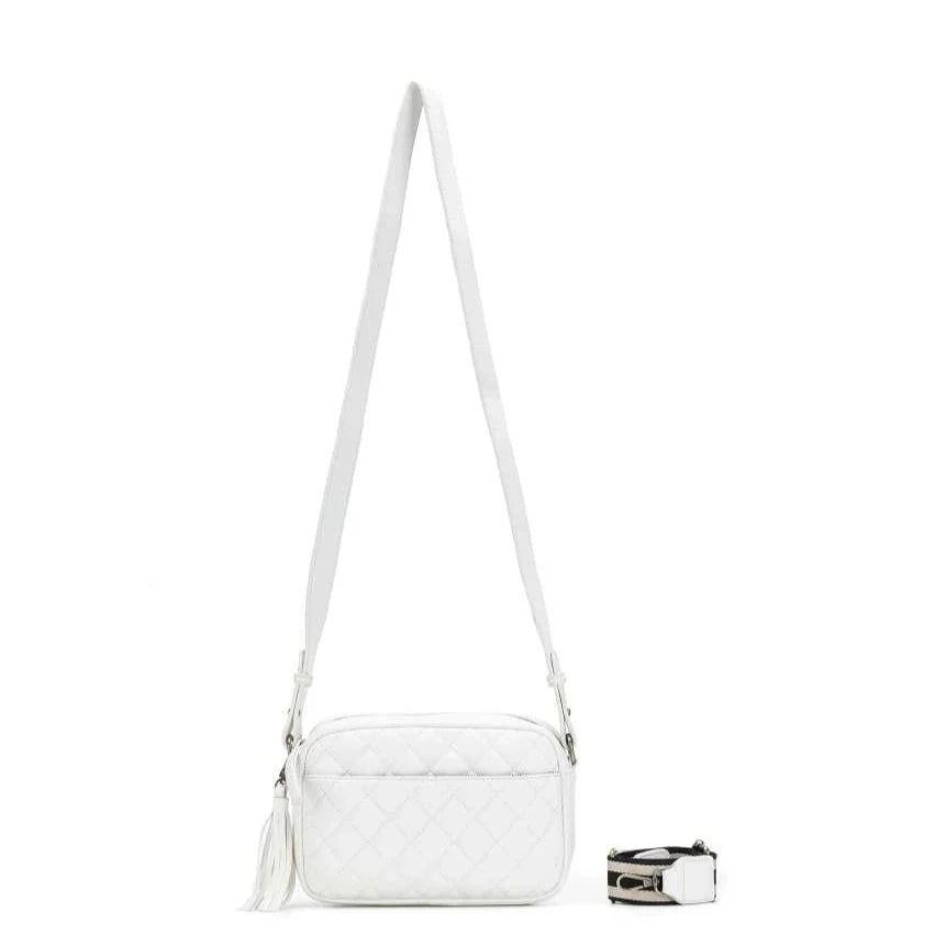 Black Caviar Mattea Crossbody in White available at The Honey Emporium
