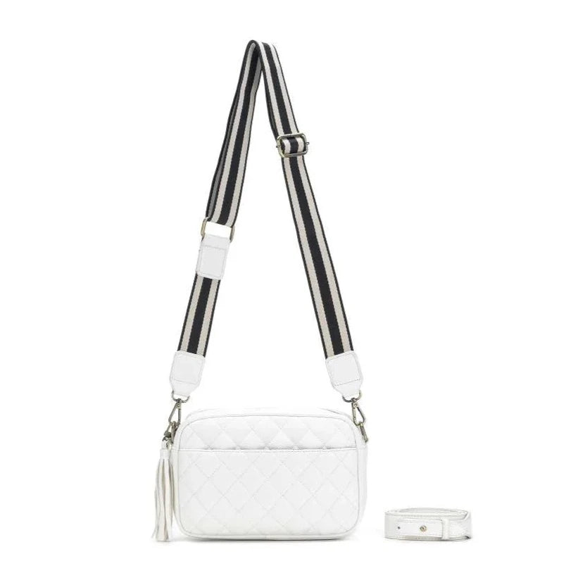 Black Caviar Mattea Crossbody in White available at The Honey Emporium