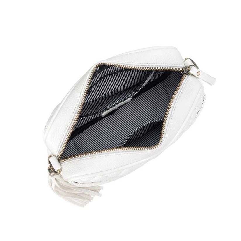 Black Caviar Mattea Crossbody in White available at The Honey Emporium