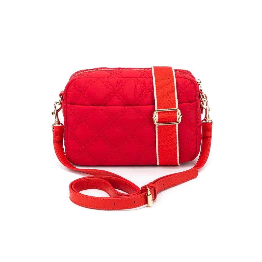 Black Caviar Melrose Quilted Crossbody Bag | Red available at The Honey Emporium