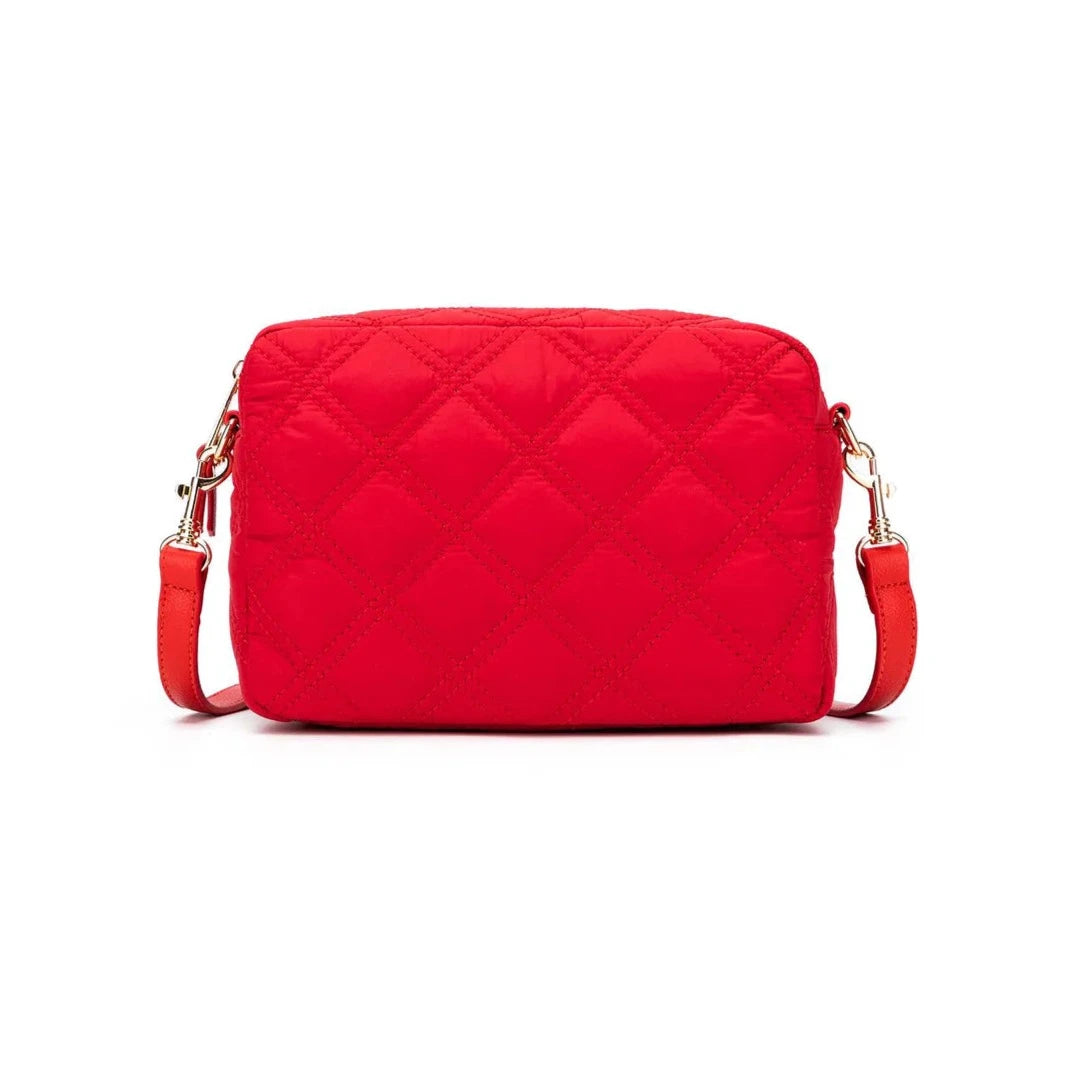 Black Caviar Melrose Quilted Crossbody Bag | Red available at The Honey Emporium
