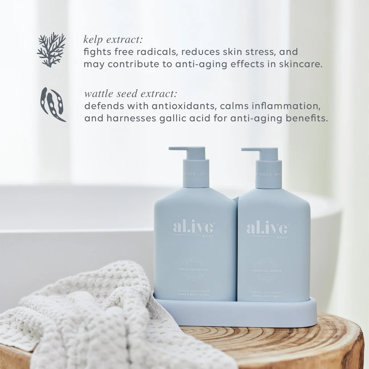 al.ive body Hand & Body Wash & Lotion Duo Coastal Wildflower | The Honey Emporium