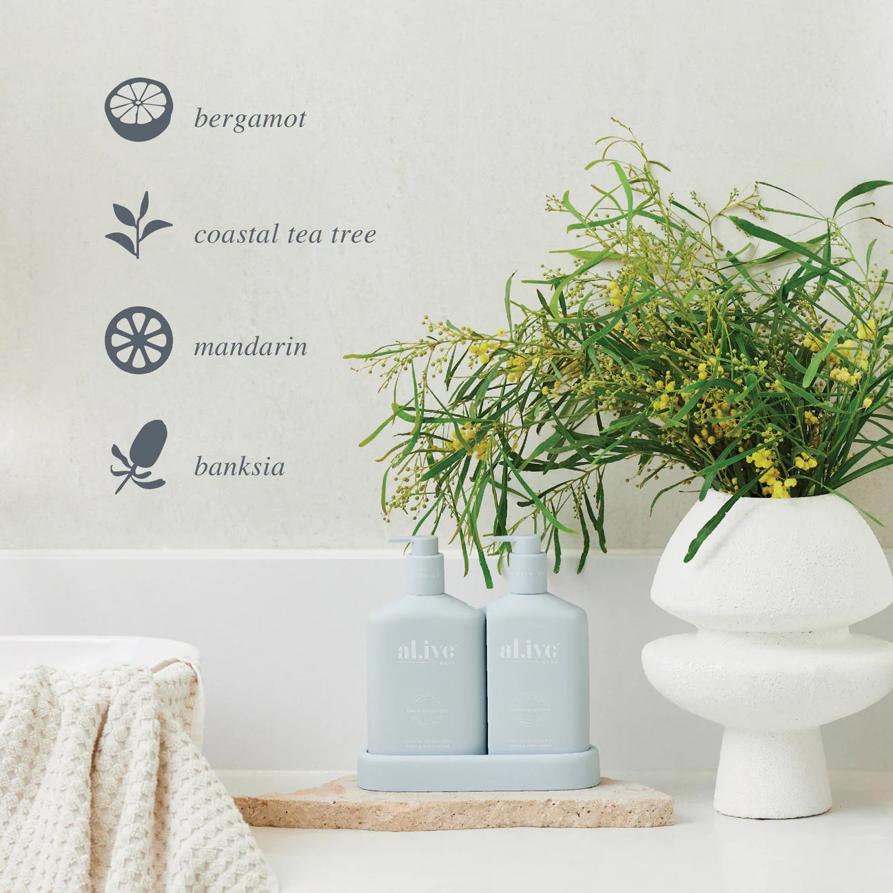 al.ive body Hand & Body Wash & Lotion Duo Coastal Wildflower | The Honey Emporium