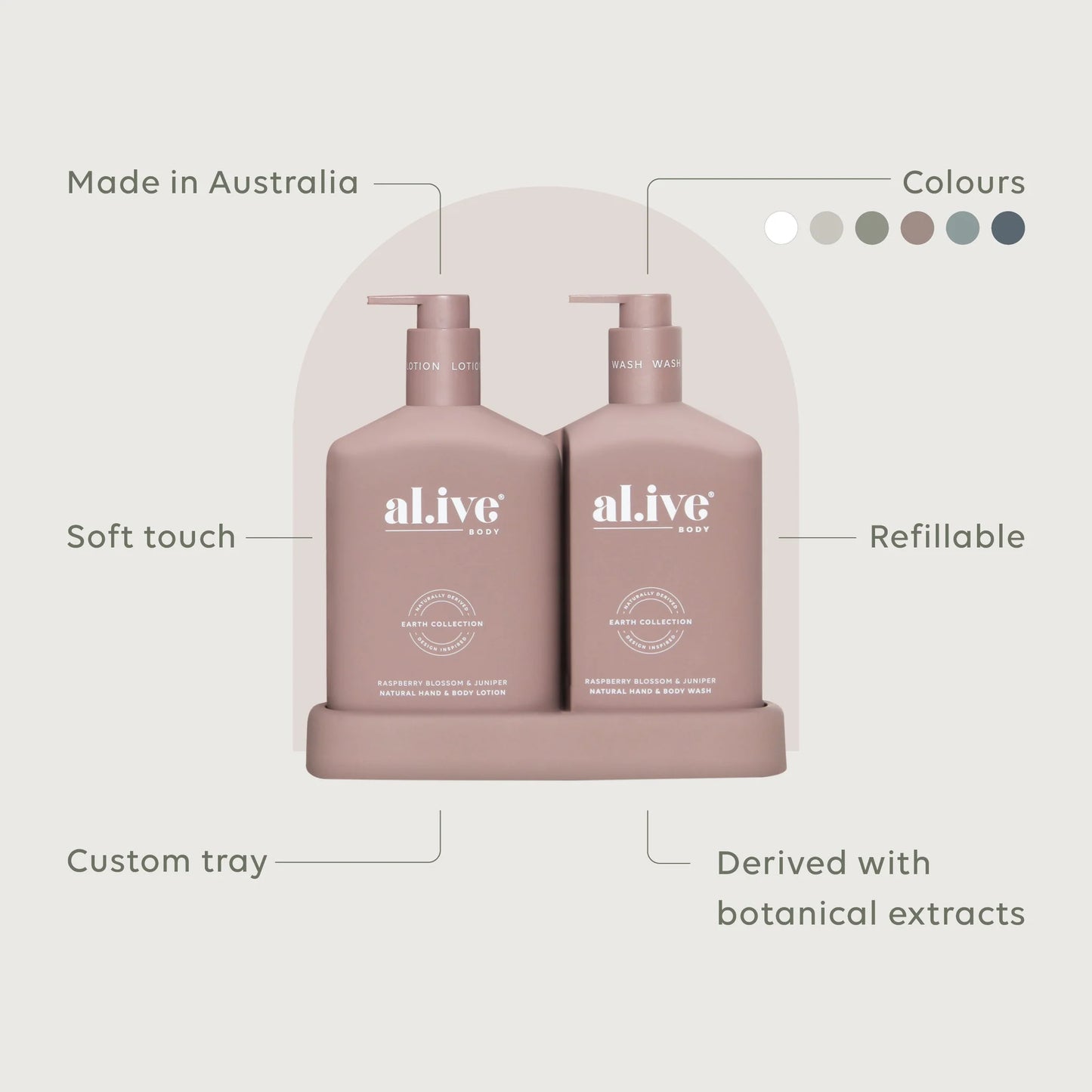 Al.ive body Hand & Body Wash & Lotion Duo | Raspberry Blossom & Juniper