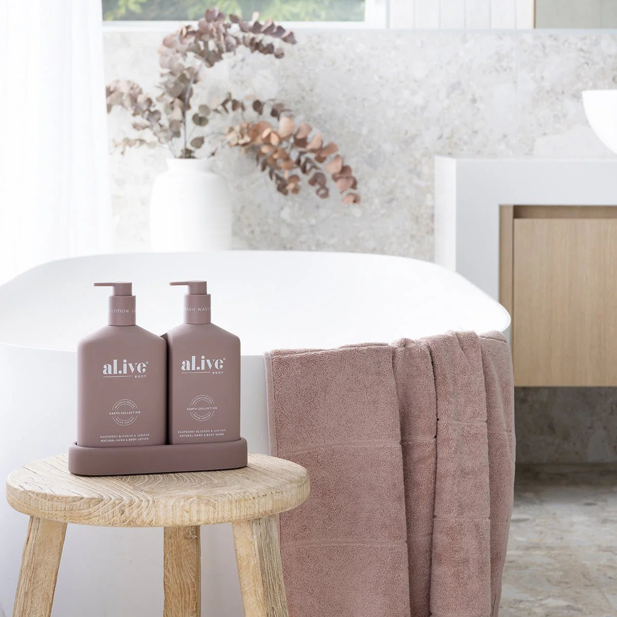 Al.ive body Hand & Body Wash & Lotion Duo | Raspberry Blossom & Juniper