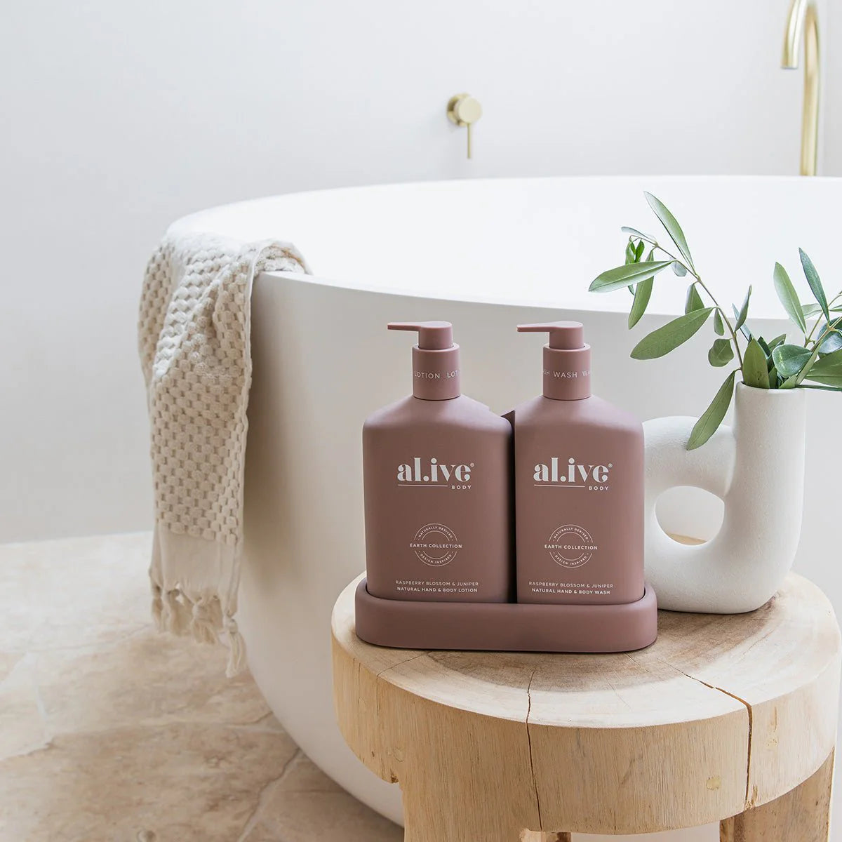 Al.ive body Hand & Body Wash & Lotion Duo | Raspberry Blossom & Juniper