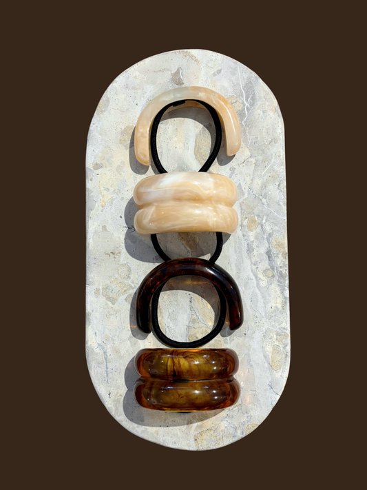 Double Crescent Hair Cuff Tie (2col)