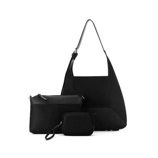 Black Caviar | Jacqueline Black 3 Piece Handbag available at The Honey Emporium