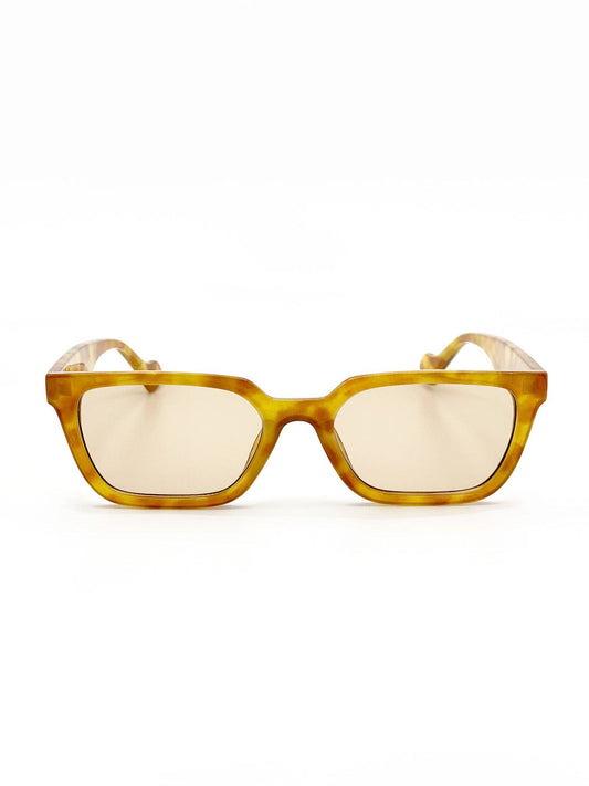 L&S Kitty Rectangular Sunglasses in Vintage Tort