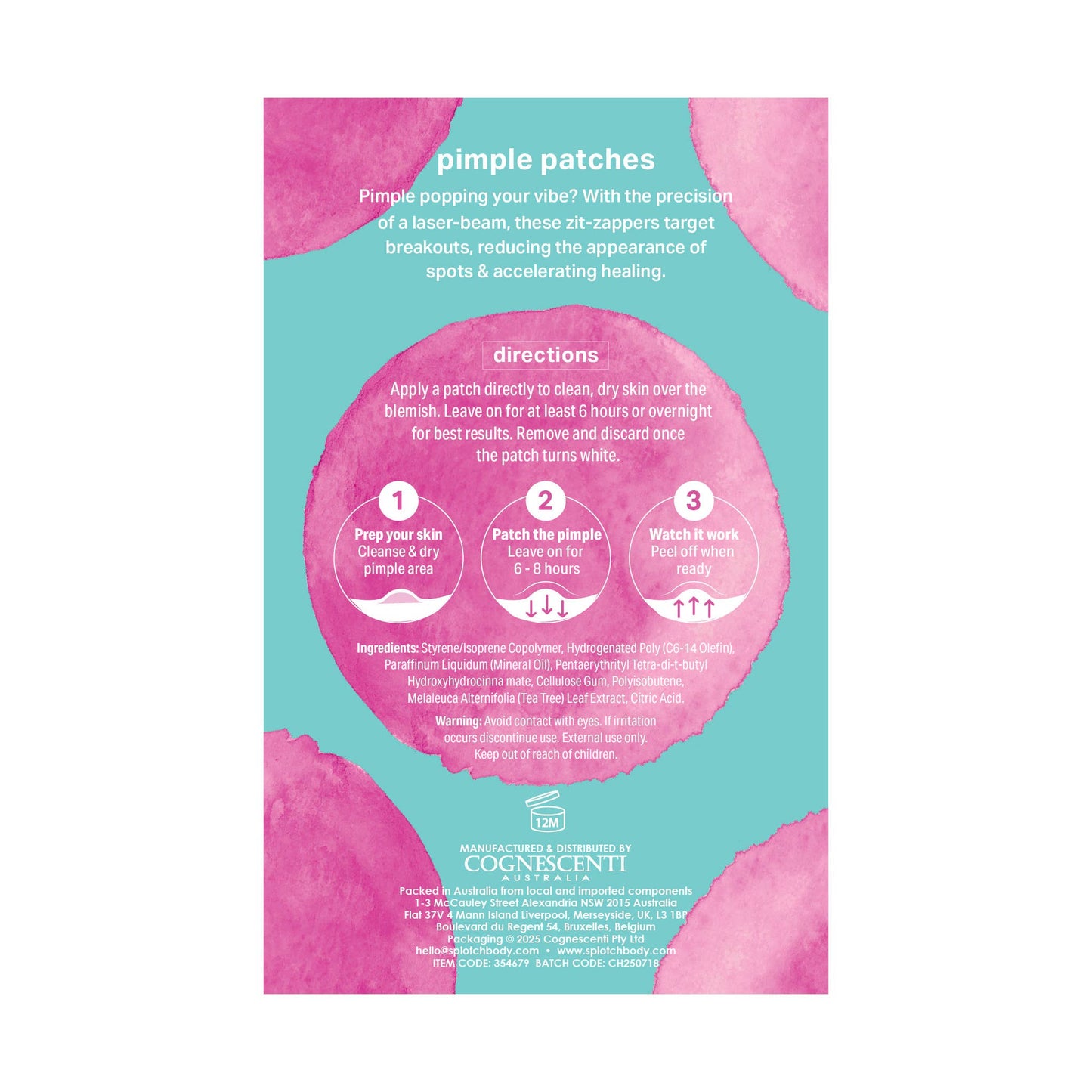 Lilly Pilly, Tea Tree & AHA Patch It Up...Pimple Patches