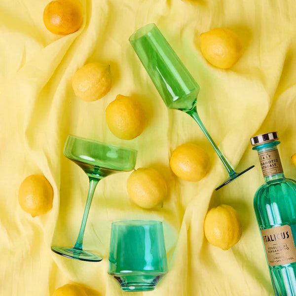 Kip & Co Pistachio Crush Champagne Glass Set available at The Honey Emporium
