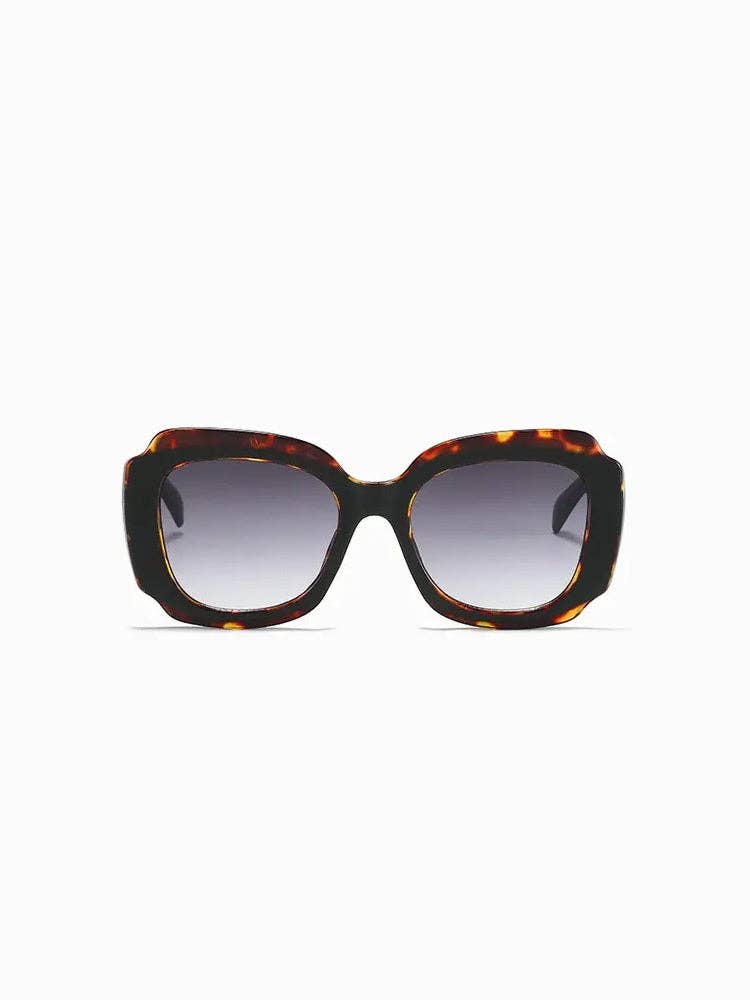 Fashion Sunglasses | Como - Leopard with Grey Fade