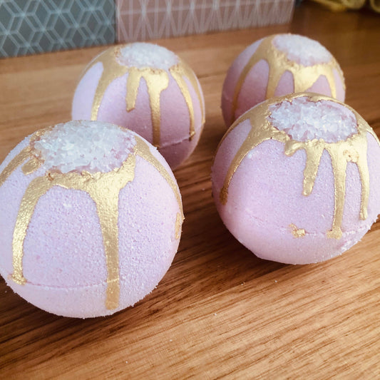 Handmade Rose Gold Goat Milk Bath Bomb