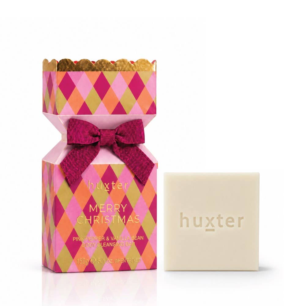 Body Cleansing Bar Bon Bon - Diamonds - Adorned Xmas - 1 x 150gm Soap - Pink Pepper & Vanilla Bean