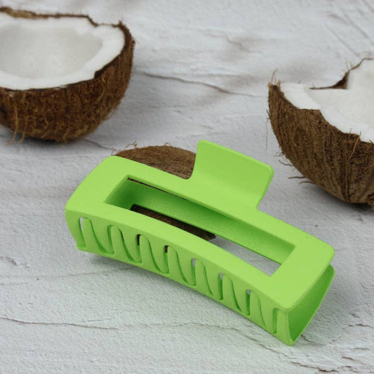 Jumbo Claw Hair Clip in neon green available at The Honey Emporium