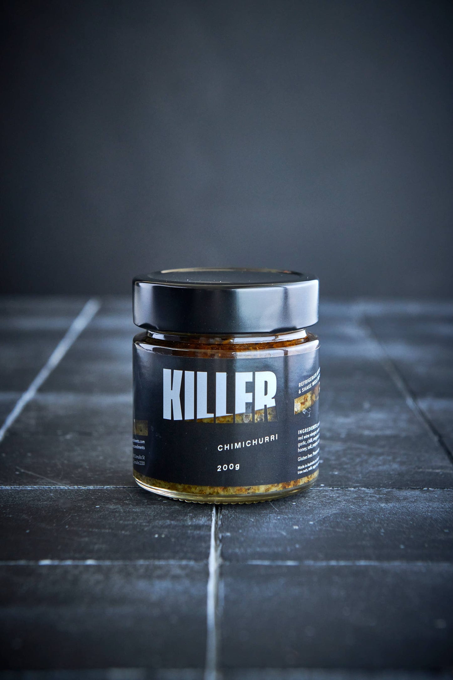 Killer Condiments Chimichurri 200g available at The Honey Emporium