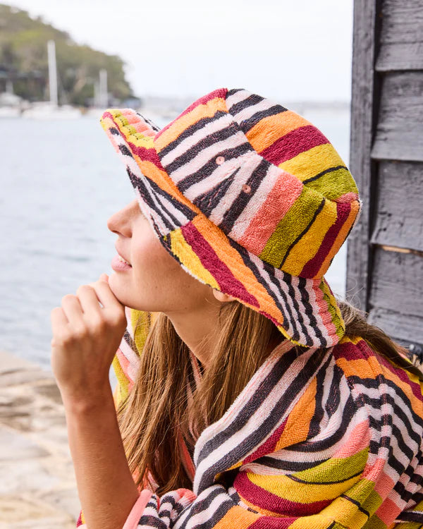 CASABLANCA STRIPE TERRY BEACH HAT