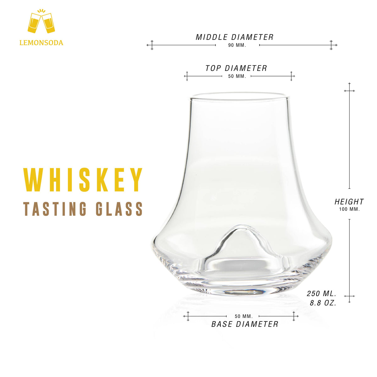 Whiskey Snifter Glasses (250 mL / 8.5 fl. oz) (1pc)