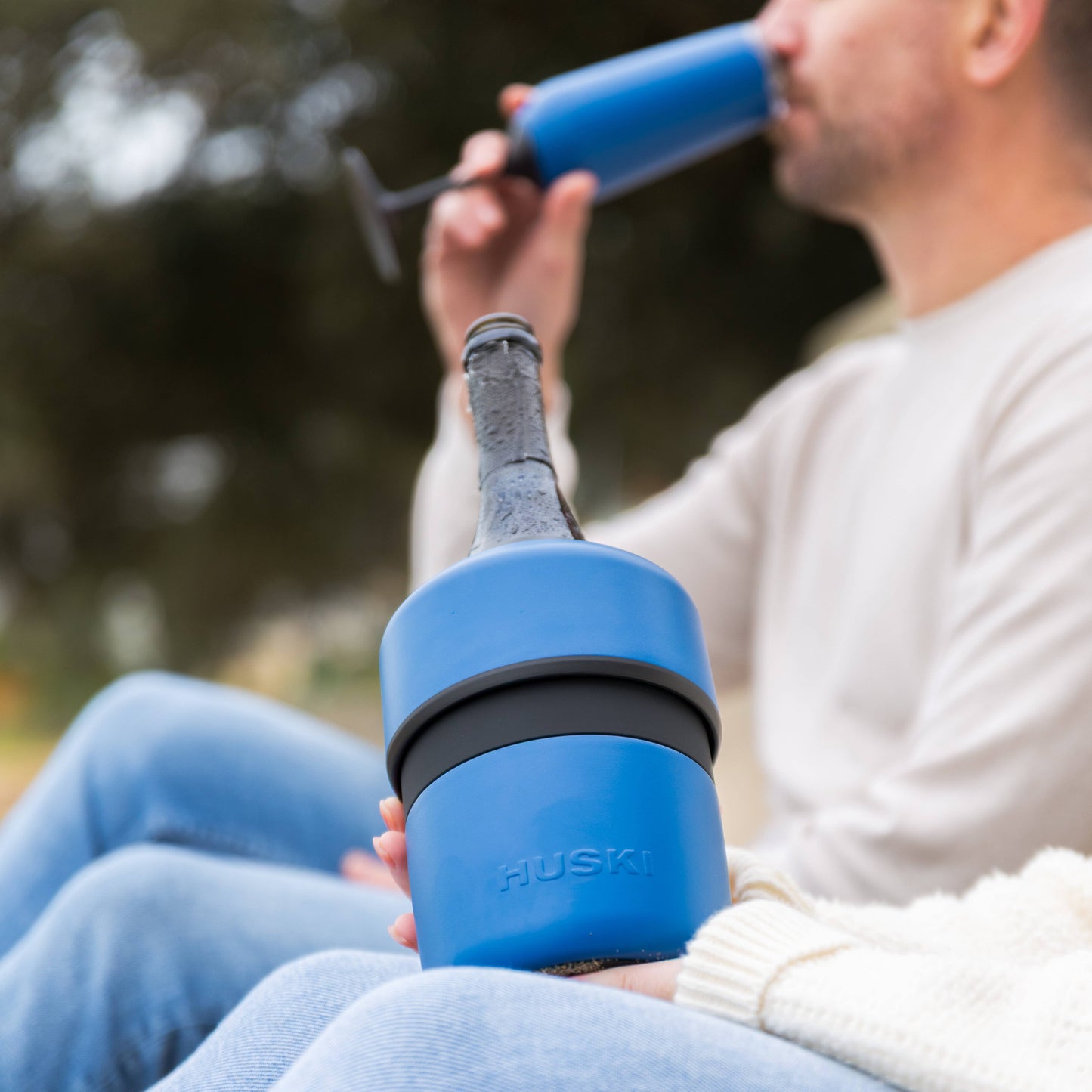 Huski Champagne Cooler | Ocean Blue (Limited Release)