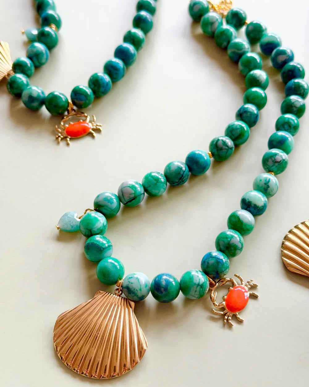 Crabby Patty African Turquoise Necklace from Mosk Melbourne available at The Honey Emporium