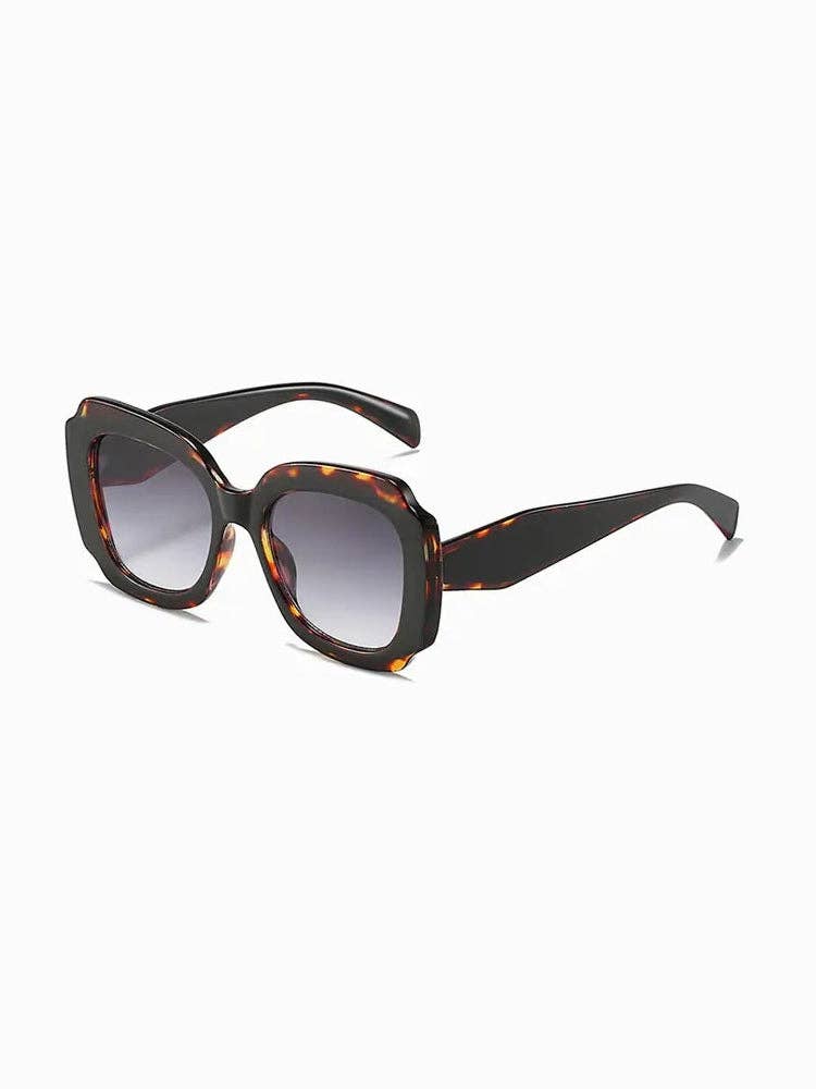 Fashion Sunglasses | Como - Leopard with Grey Fade