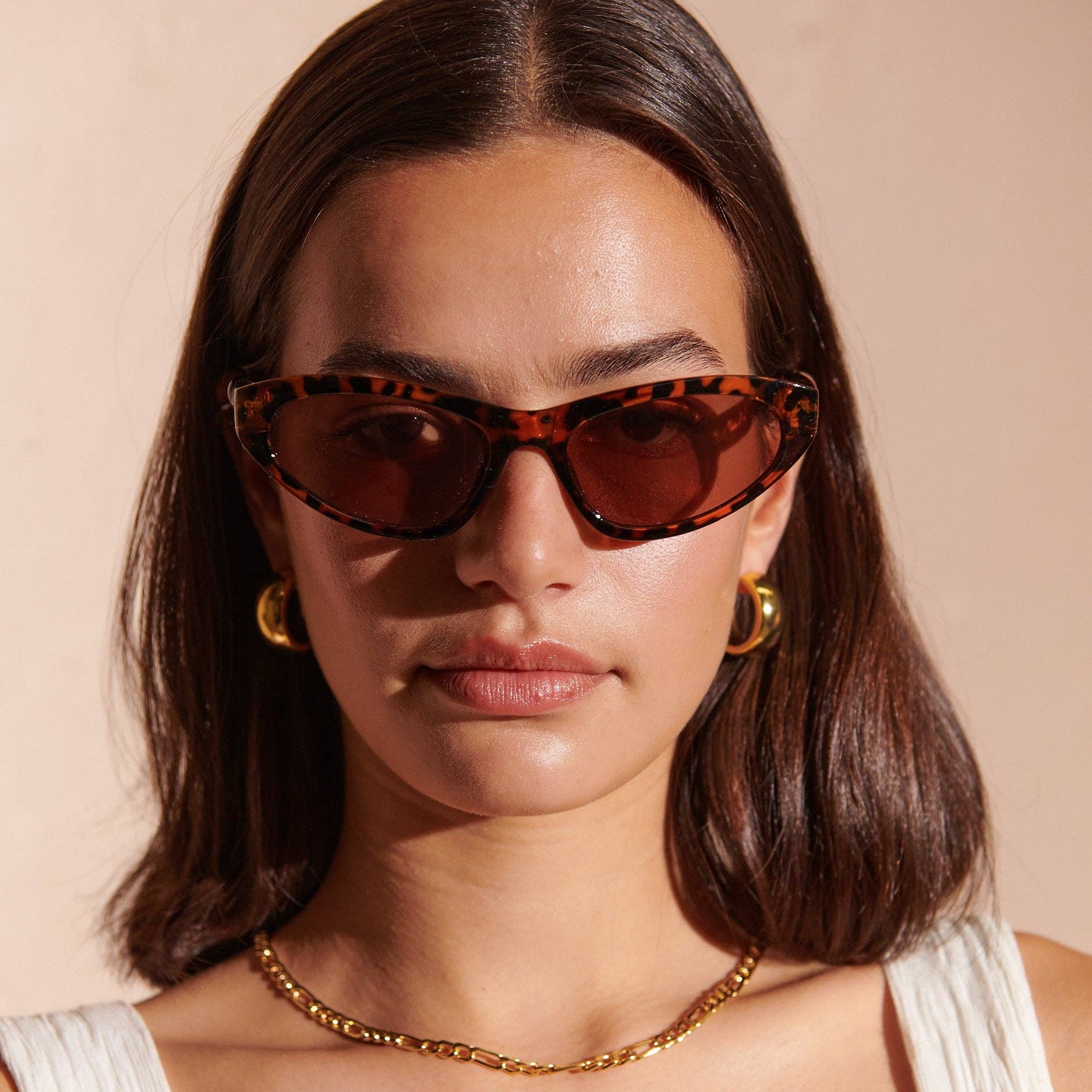 Catie Angular Sunglasses-Tort