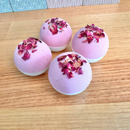Handmade Rose Geranium Goat Milk Bath Bomb