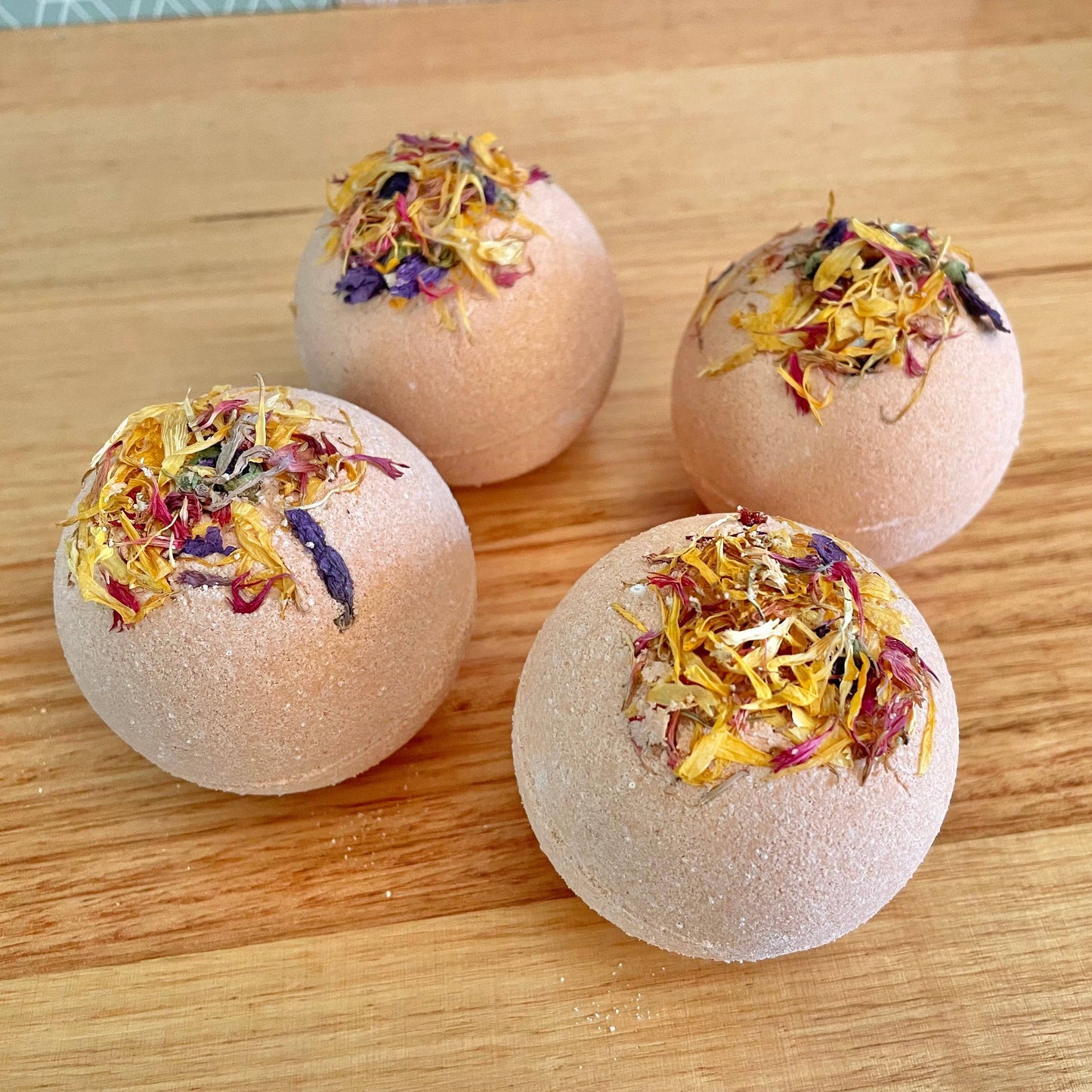 Suave Soaps Handmade Sweet Orange Goat Milk Bath Bomb available at The Honey Emporium